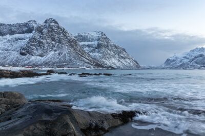 Strand von Vareid (Lofoten, Norwegen)