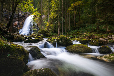 Gollinger Wasserfall in de herfst
