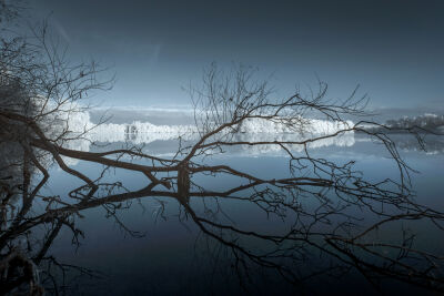 Infrarood, waterlandschap