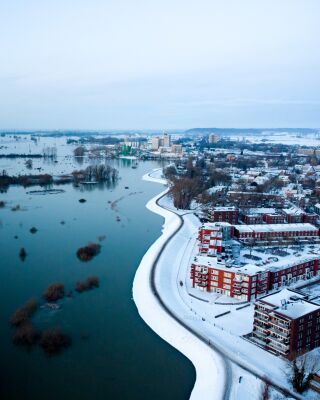 Grebbedijk in de winter