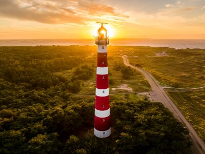 Zonsondergang vuurtoren Ameland