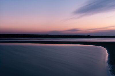 Sunset dressed in pink and purple