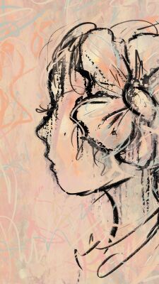 Portret van een vrouw - zijkant profiel