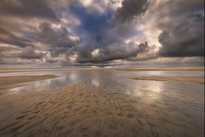 Het weidse landschap op Texel