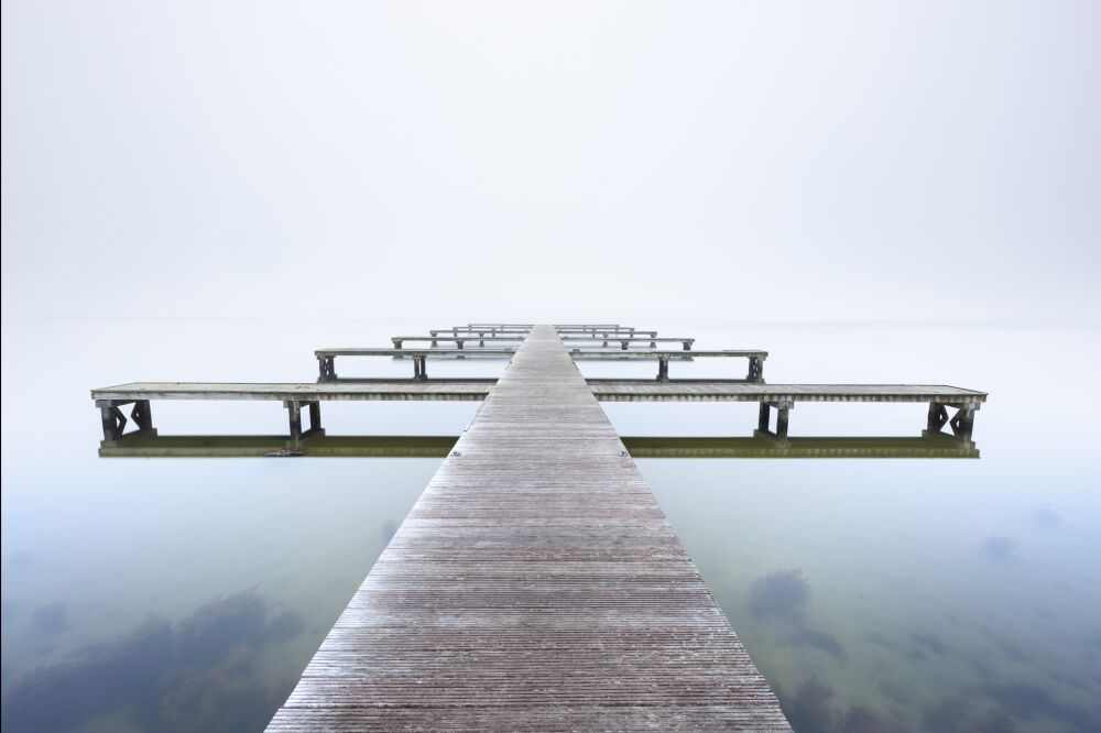 steiger in de mist