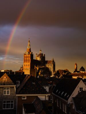 Regenboog boven de Sint Janskathedraal, Den Bosch