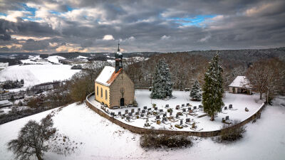 St. Gallus Kirche Schlüsselfeld in winterwonderland