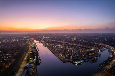 Zonsondergang bij Middelburg
