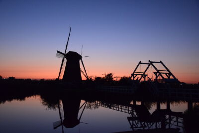 Sundown at Kinderdijk