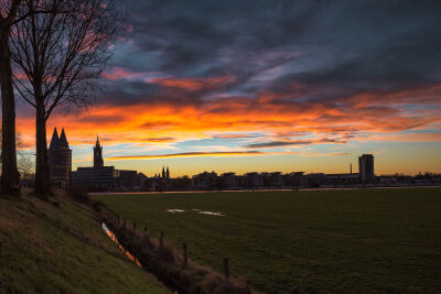 sunrise over the city of Roermond