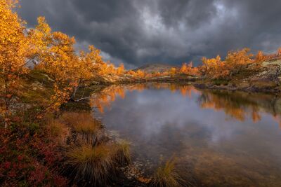 Herfstspiegeling in Noorwegen