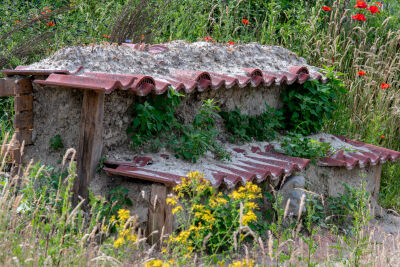 Insectenhotel in de natuur close up