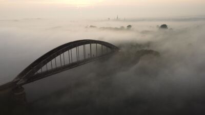 Deken van mist.