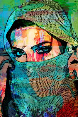 Gesluierde vrouw - portret 