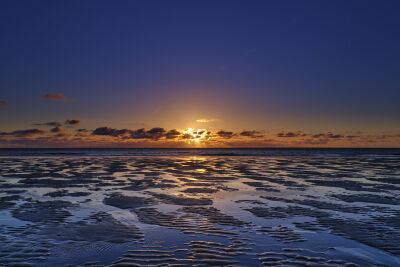 Zonsondergang op strand Burgh-Haamstede