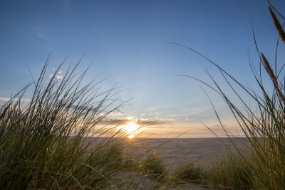 Zonsondergang strand